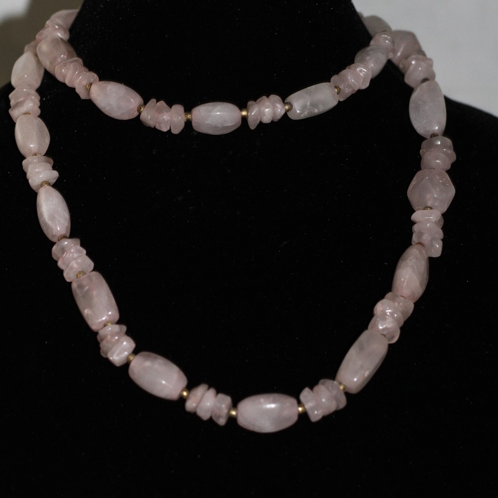 Pink Rose Quartz Necklace